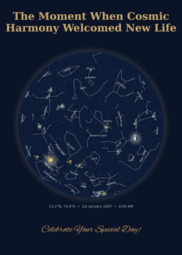 A personalised star map poster, an example gift idea