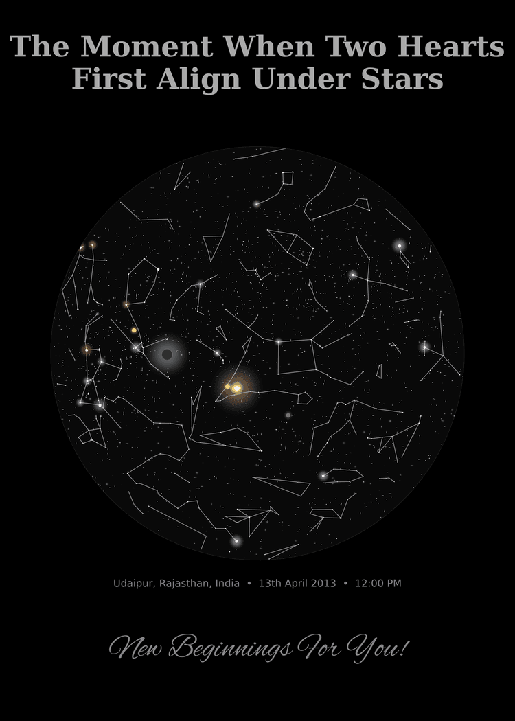 The night we met star map example — The Night We Met Under Stars